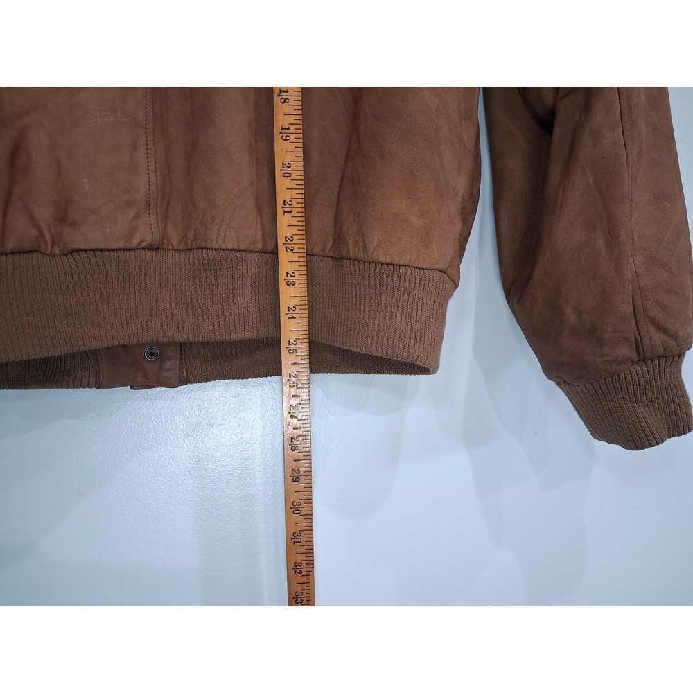 RedHead Mens Brown Distressed Leather Bomber Flight Jacket Large RN 74747 - Picture 7 of 8